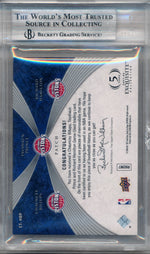 Upper Deck 2007-2008 Exquisite Collection Trios Patch #HBP Chauncey Billups / Tayshaun Prince / Richard Hamilton 5/10 / BGS Grade 8.5