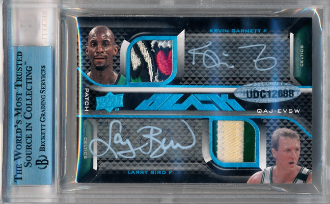 Upper Deck 2008-2009 Ud Black Auto Patches Quad White #QAJ-EVSW Kobe Bryant / Magic Johnson / Kevin Garnett / Larry Bird 1/1