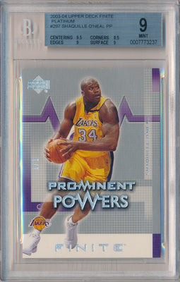 Upper Deck 2003-2004 Finite Prominent Powers Platinum #297 Shaquille O'neal 1/1 / BGS Grade 9