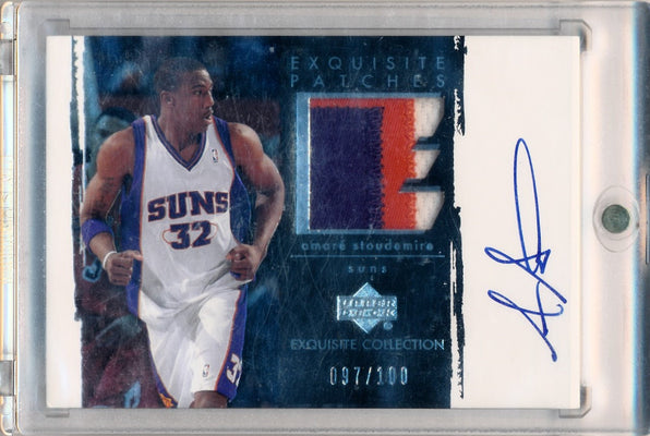 Upper Deck 2003-2004 Exquisite Collection Patches Autographs #AP-AS Amare Stoudemire 97/100