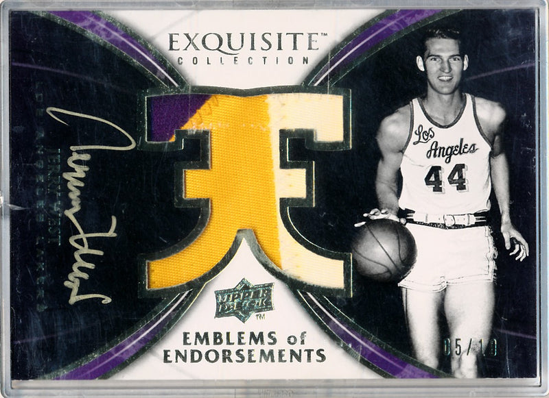 Upper Deck 2008-2009 Exquisite Collection Emblems Of Endorsement #EEJW Jerry West 5/10