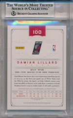 Panini 2012-2013 National Treasures Gold #100 Damian Lillard 2/10 / BGS Grade 9