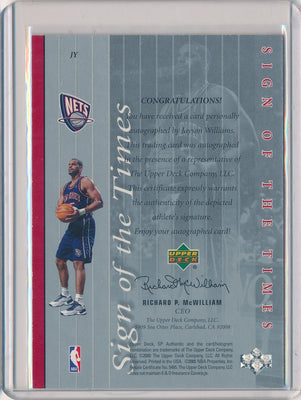 Upper Deck 1999-2000 SP Authentic Sign Of The Times #JY Jayson Williams