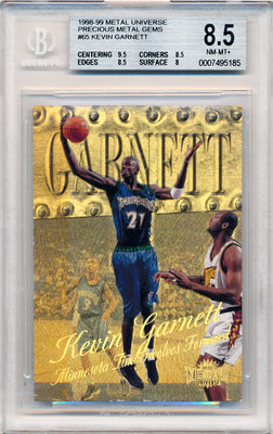 Skybox 1998-1999 Metal Universe Championship Precious Metal Gems #65 Kevin Garnet 10/50 / BGS Grade 8.5