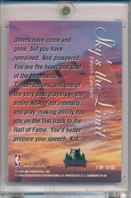 SkyBox 1999-2000 Dominion Sky Is The Limit #1/15SL Kevin Garnett 2/25