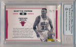 Panini 2009-2010 National Treasures NBA Greatest Material Prime #19 Scottie Pippen 1/1 / BGS Grade 9