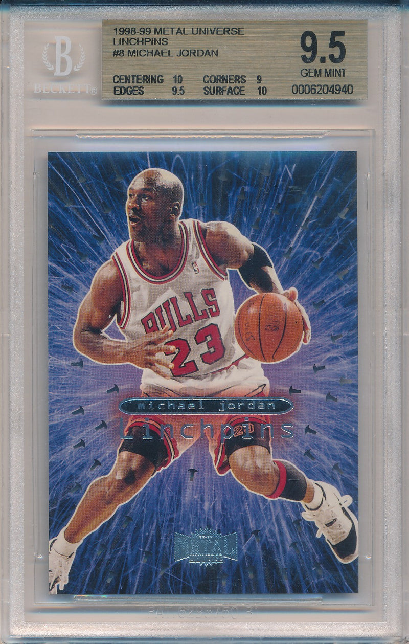 SkyBox 1998-1999 Metal Universe LinchPins #8/10LP Michael Jordan  / BGS Grade 9.5