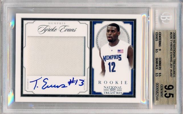 Panini 2009-2010 National Treasures Century Silver #236 Tyreke Evans 35/97 / BGS Grade 9.5 / Auto Grade 10