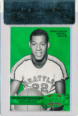 Upper Deck 2011-12 Fleer Retro Precious Metal Gems GREEN #PM-28 Elgin Baylor 8/10 / BGS Grade 8.5