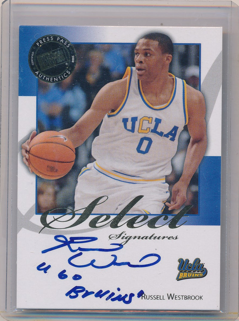 Press Pass 2007-08 Press Pass Authentics Select Signatures #SS-RW Russell Westbrook