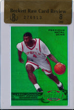 Upper Deck 2011-12 Fleer Retro Precious Metal Gems GREEN #PM-31 Larry Johnson 10/10 / BGS Grade 8