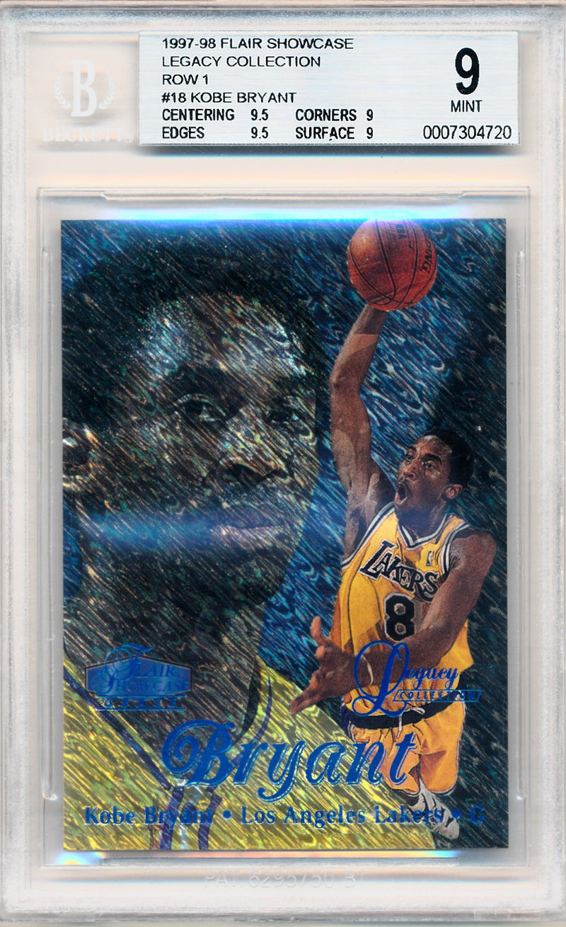 Fleer 1997-1998 Flair Showcase Legacy Collection Row 1 #18 Kobe Bryant 90/100 / BGS Grade 9