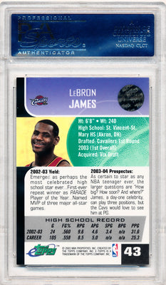 E-Topps 2003-2004   #43 Lebron James  / PSA Grade 10