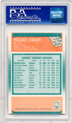 Fleer 1988  All Star #120 Michael Jordan  / PSA Grade 9