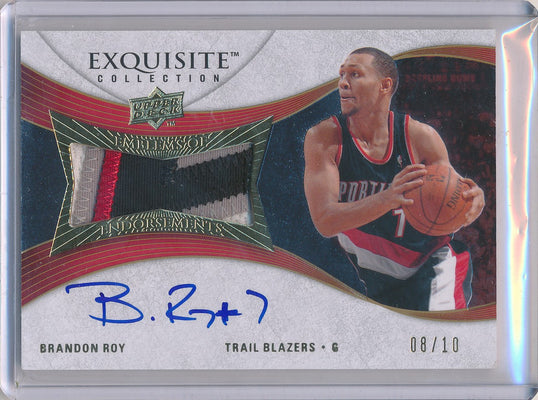 Upper Deck 2007-2008 Exquisite Collection Emblems Of Endorsement #EEBR Brandon Roy 8/10