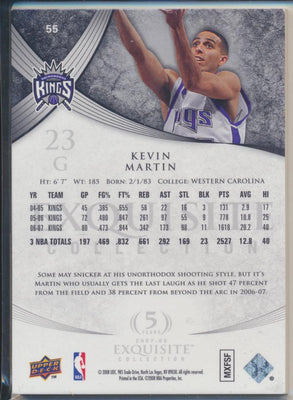 Upper Deck 2007-2008 Exquisite Collection Base #55 Kevin Martin 12/225