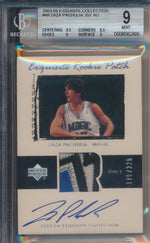 Upper Deck 2003-2004 Exquisite Collection Exquisite Rookie Patch Auto #48 Zaza Pachulia 175/225 / BGS Grade 9 / Auto Grade 10