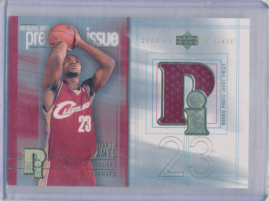 Upper Deck 2003-2004 UD Glass Rookie Photo Shoot Jersey #PILJ Lebron James