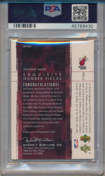 Upper Deck 2003-2004 Exquisite Collection Number Piece #NP-DW Dwyane Wade 2/3 / Auto Grade 9