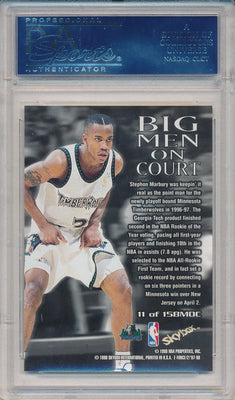 SkyBox 1997-1998 Z-Force Big Men On Court #11/15BMOC Stephon Marbury  / PSA Grade 10