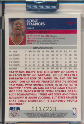 Topps  2003-2004 Chrome  X-Fractor #35 Steve Francis 113/220