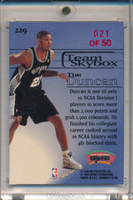 SkyBox 1997-1998 Team SkyBox Star Rubies #229 Tim Duncan 21/50