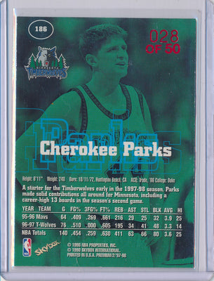 SkyBox 1997-1998 Premium Star Rubies #186 Cherokee Parks 28/50