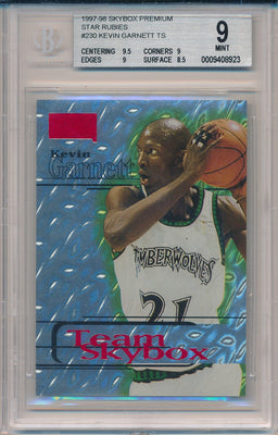 SkyBox 1997-1998 Premium Star Rubies #230 Kevin Garnett 49/50 / BGS Grade 9