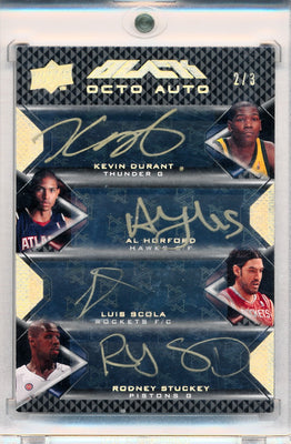 Upper Deck 2008-2009 Ud Black Octo Auto # Kevin Durant / Al Horford / Luis Scola / Rodney Stuckey / Rudy Gay / Brandon Roy / Rajon Rondo / Jordan farmer 2/3