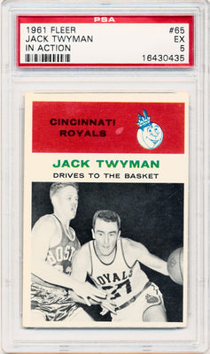 Fleer 1961 Cincinnati Royals  #65 Jack Twyman  / PSA Grade 5