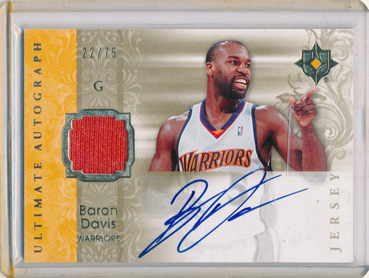 Upper Deck 2006-07 Ultimate Collection  Ultimate Jersey Autographs #AU-BD Baron Davis 22/75