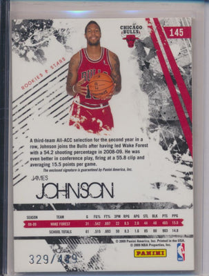 Panini 2008-2009 Rookies & Stars Jumbo Patch RPA #145 James Johnson 329/449