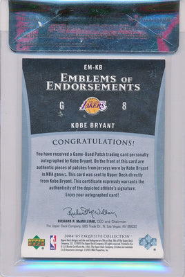 Kobe Bryant Limited Jersey Patch Card 7/10 Lakers BGS 9! 09-10 Trademark  Amazing