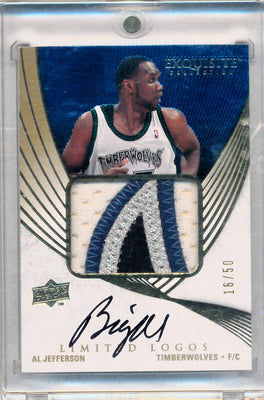 Upper Deck 2007-2008 Exquisite Collection Limited Logos #LLAJ Al Jefferson 16/50