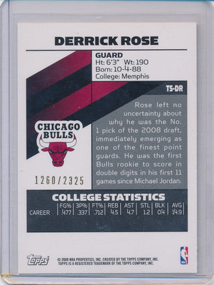 Topps 2008-09 Signature Basketball #TS-DR Derrick Rose 1260/2325