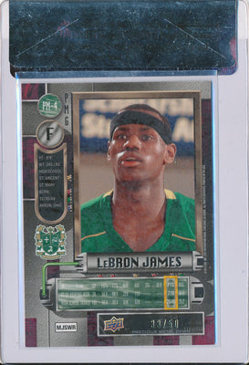 Upper Deck 2011-12 Fleer Retro Precious Metal Gems BLUE #PM-4 Lebron James 33/50 / BGS Grade 8.5