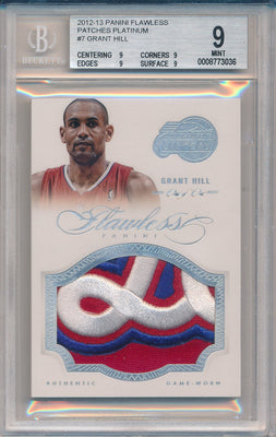 Panini 2012-2013 Flawless Platinum Jumbo Patches #7 Grant Hill 1/1 / BGS Grade 9