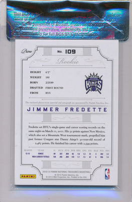 Panini 2012-2013 National Treasures  Gold #109 Jimmer Fredette 1/5 / BGS Grade 8 / Auto Grade 10