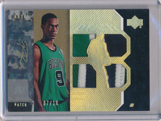 Upper Deck 2006-07 Black Auto Patch #AP-DR Rajon Rondo 07/10