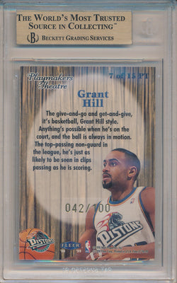 Fleer 1998-1999 Tradition Playmaker Theatre #7/15PT Grant Hill 42/100 / BGS Grade 9.5