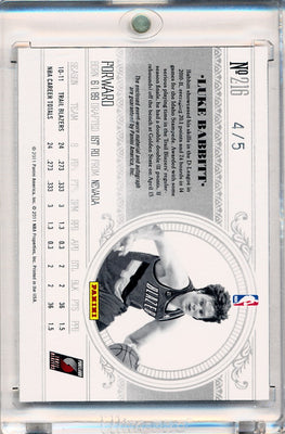 Panini 2010-2011 National Treasures  Century Platinum #216 Luke Babbitt 4/5