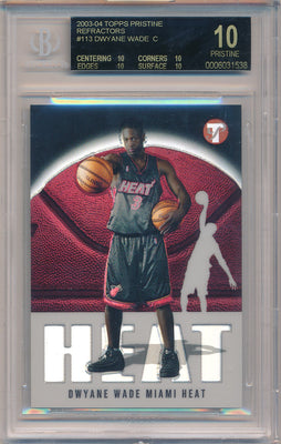 Topps 2003-2004 Pristine Refractors #113 Dwyane Wade 712/1999 / BGS Grade 10