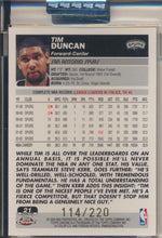 Topps  2003-2004 Chrome  X-Fractor #21 Tim Duncan 114/220