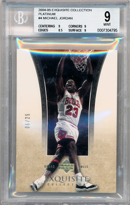 Upper Deck 2004-2005 Exquisite Collection Platinum #4 Michael Jordan 6/25 / BGS Grade 9