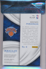 Panini 2015-2016 Immaculate Acetate RPA #PJ-KP Kristaps Porzingis 5/6 / BGS Grade 8.5