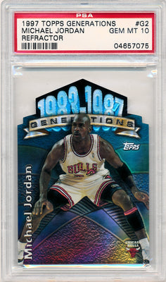 Topps 1997 Generations Refractor #G2 Michael Jordan  / PSA Grade 10