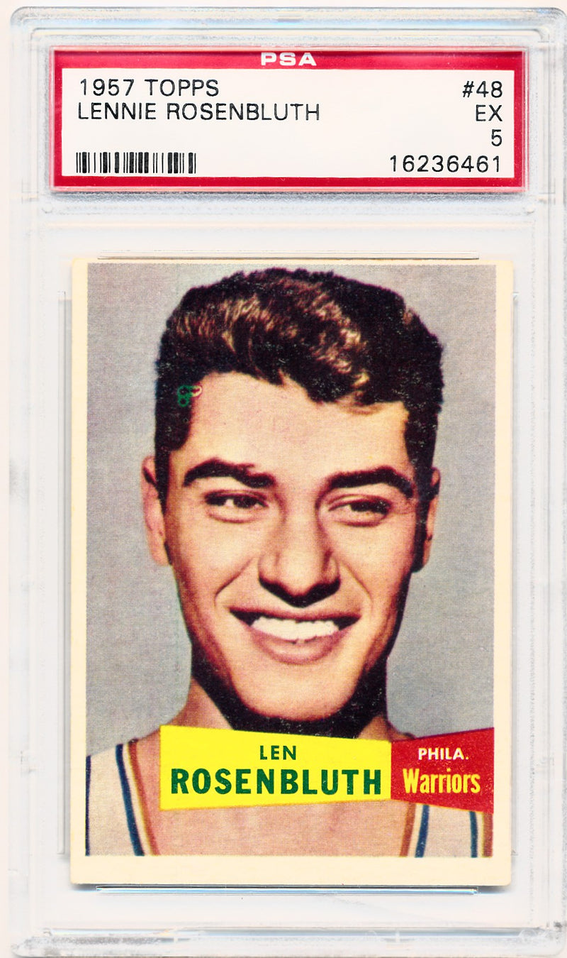 Topps Bowman  1957   #48 Lennie Rosenbluth  / PSA Grade 5 / BGS Grade None