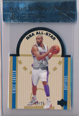 Upper Deck 2003-2004 SE Die Cuts NBA All Stars Black #SE4 Vince Carter 10/25 / BGS Grade 8.5