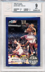 Fleer 1992-1993  Team Leaders #4 Michael Jordan  / BGS Grade 9