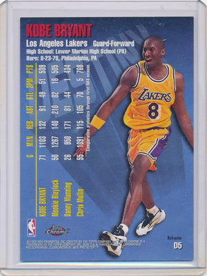 Topps 1998 Chrome Refractor #D5 Kobe Bryant